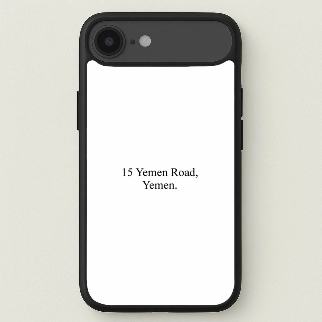 15 Yemen Road, Yemen Phone Case Compact Grip Modern Frame