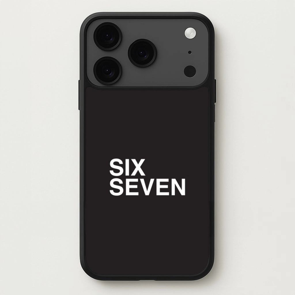 Simple Style Rugged Frame 6 7 Black Phone Case