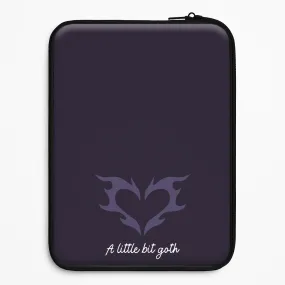 Elegant Edge Stylish Cover A Little Bit Goth Purple Laptop Sleeve