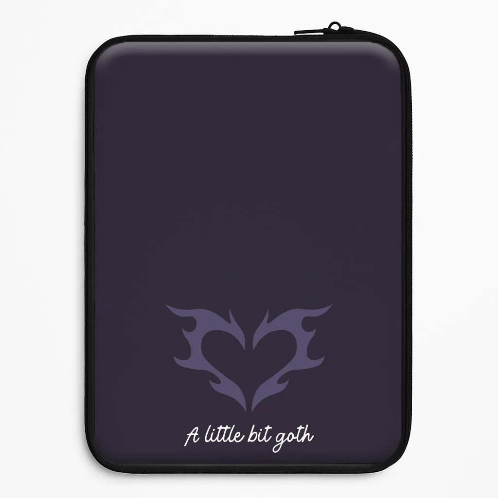 Elegant Edge Stylish Cover A Little Bit Goth Purple Laptop Sleeve