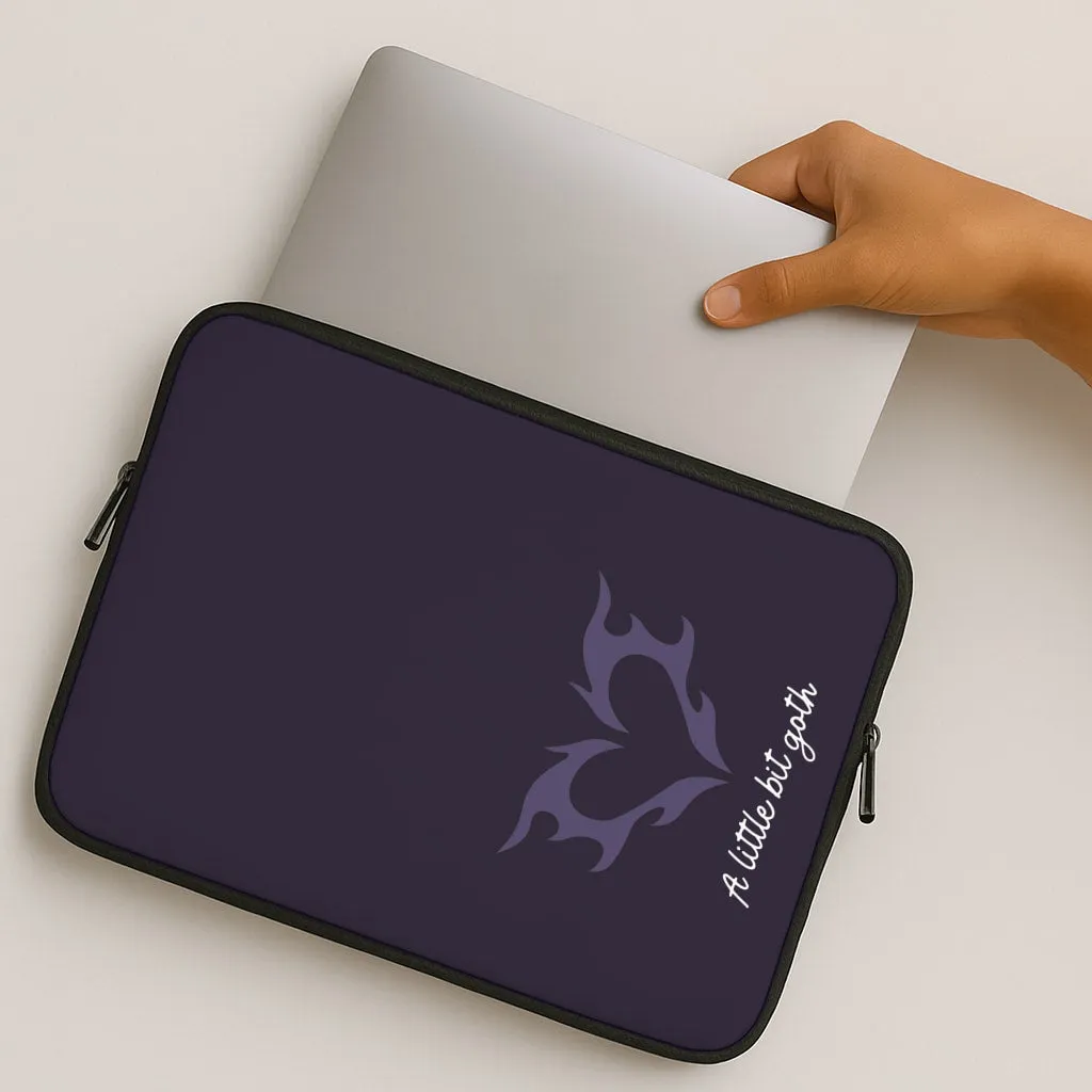 Slim Profile Raised Edges A Little Bit Goth Purple Laptop Sleeve