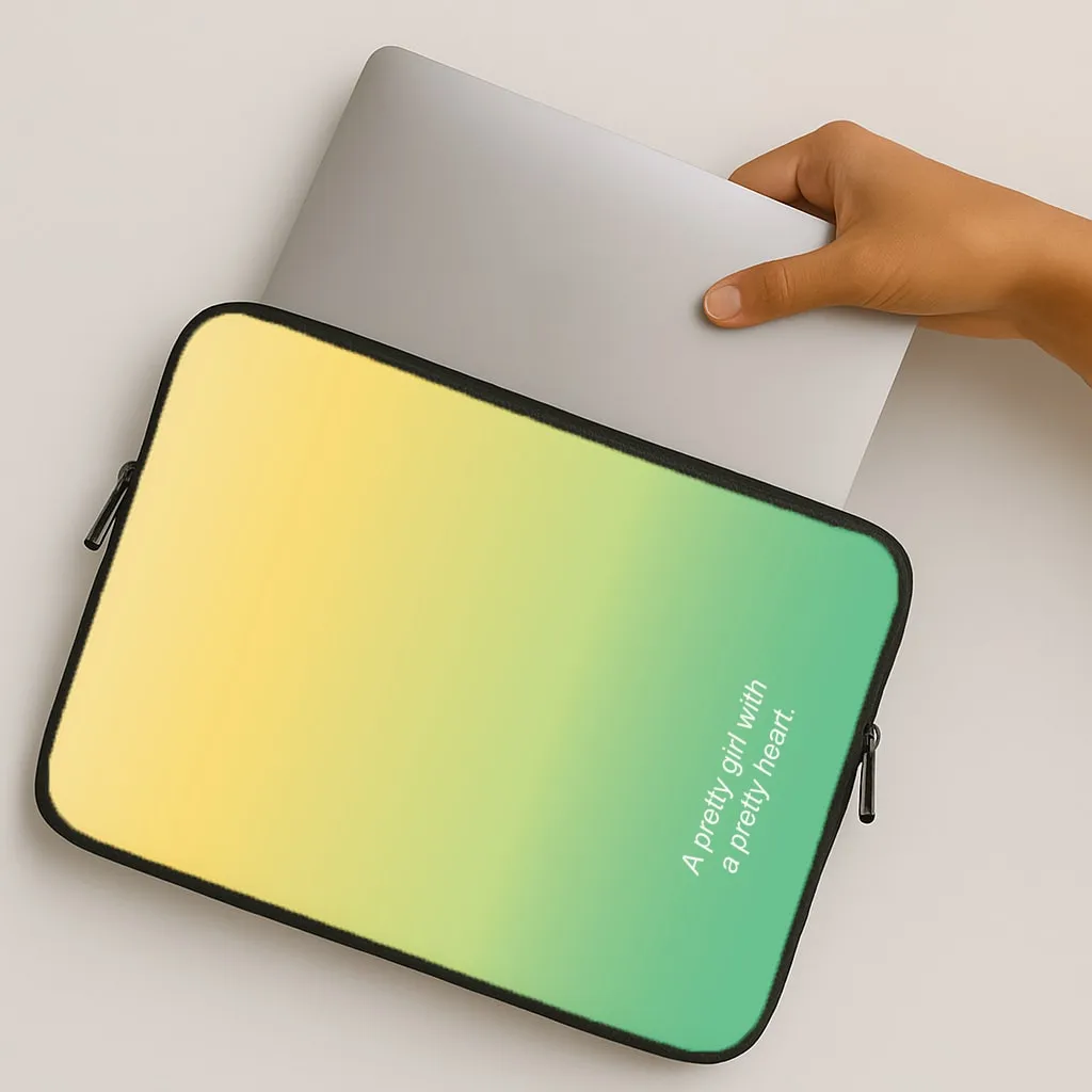 A Pretty Girl With A Pretty Heart Laptop Sleeve Flexible Detail