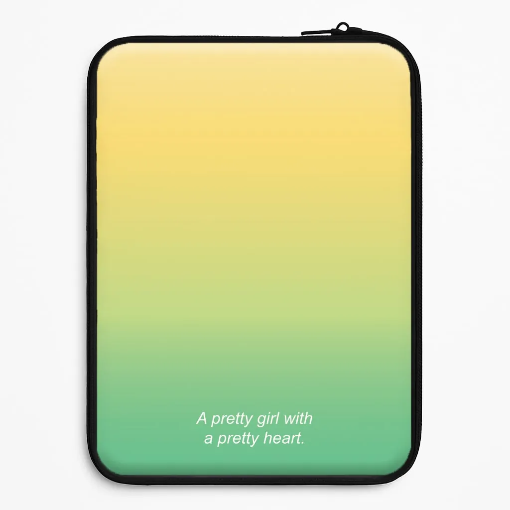 Customizable Option A Pretty Girl With A Pretty Heart Laptop Sleeve