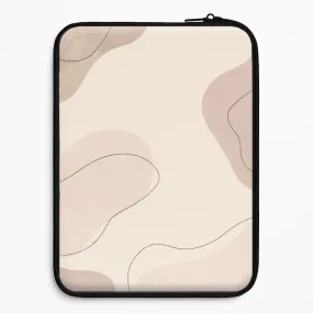 Abstract Beige Laptop Sleeve Comfort Grip Soft Grip Layer
