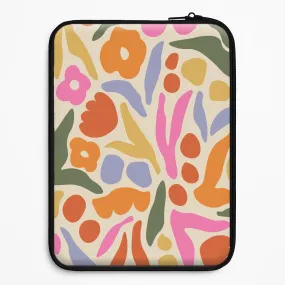 Abstract Floral Pattern - Floral Laptop Sleeve Protective Quality High gloss