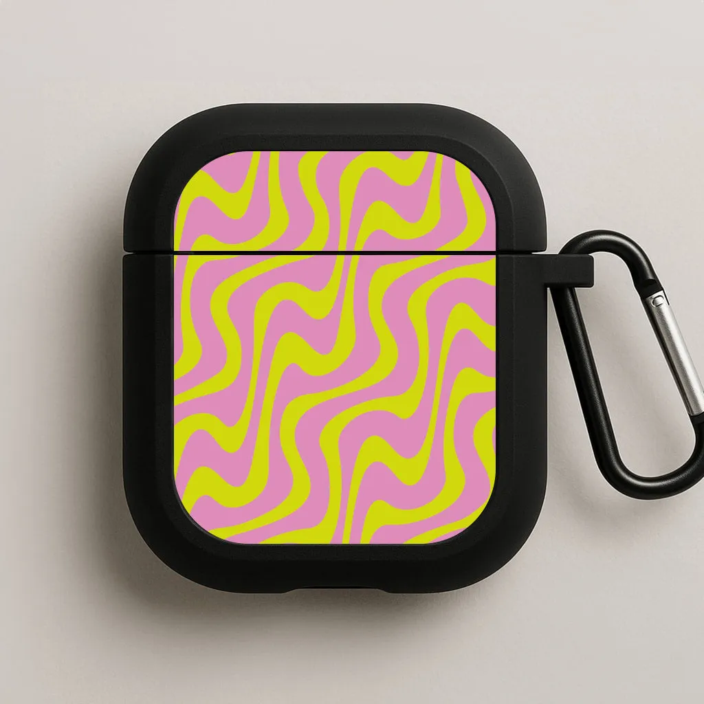 Minimal Rubber Case Lightweight Gadget Holder Abstract Pattern 9 AirPods Case