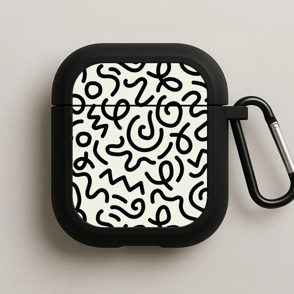 Abstract Patterns 28 AirPods Case Compact Protective Pouch sports inspired neon airpods shell