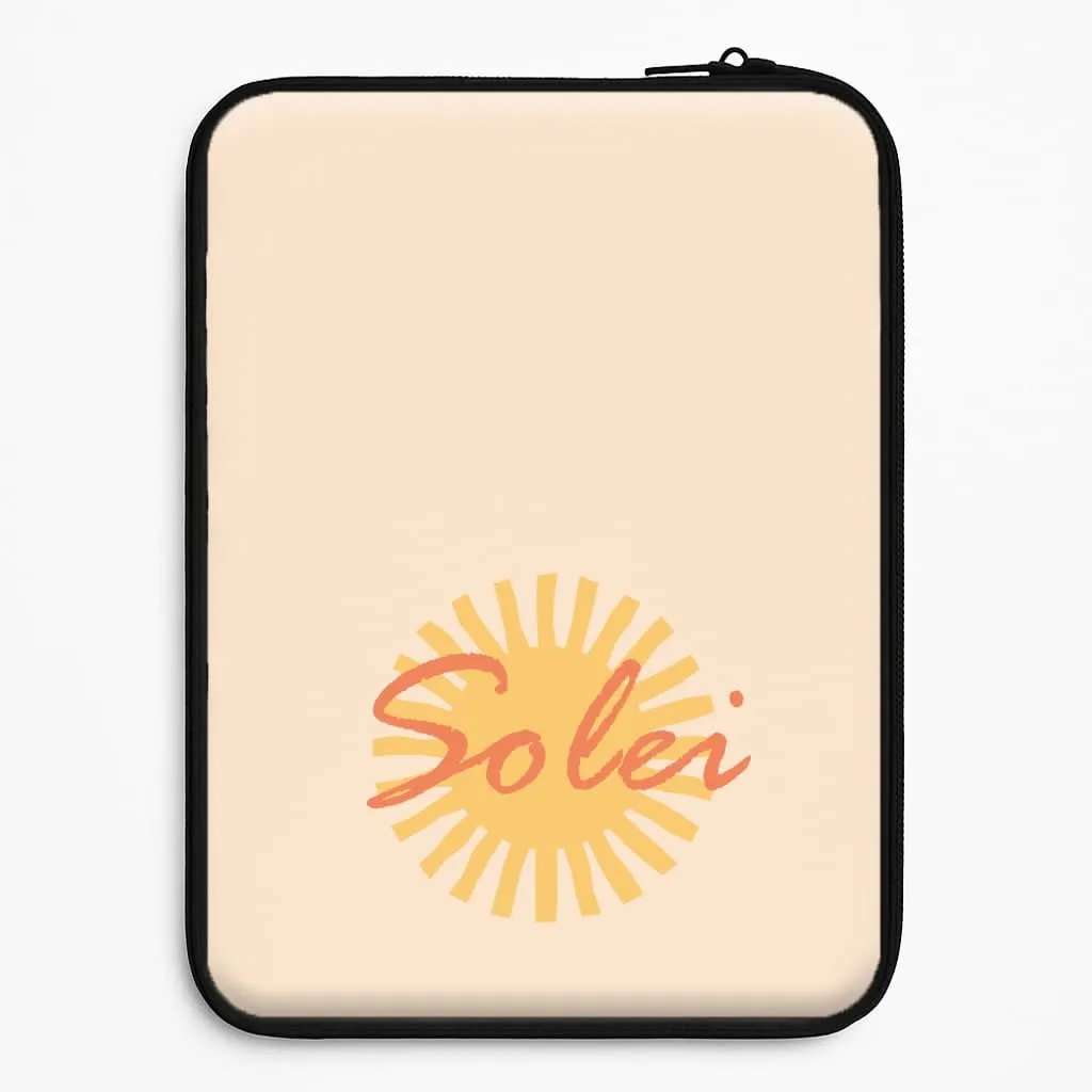 Abstract Sun Solei Laptop Sleeve Elegant Finish Soft Look Texture
