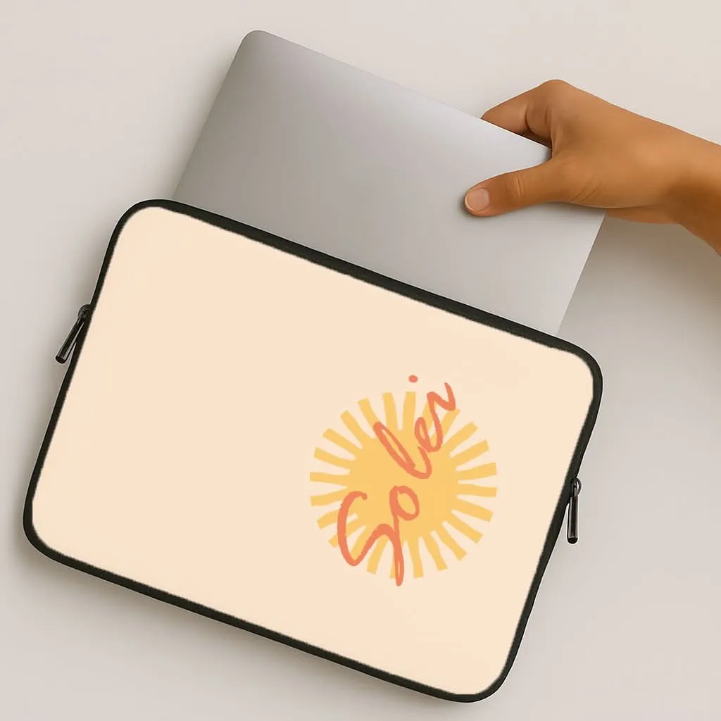 Abstract Sun Solei Laptop Sleeve Modern Surface Design