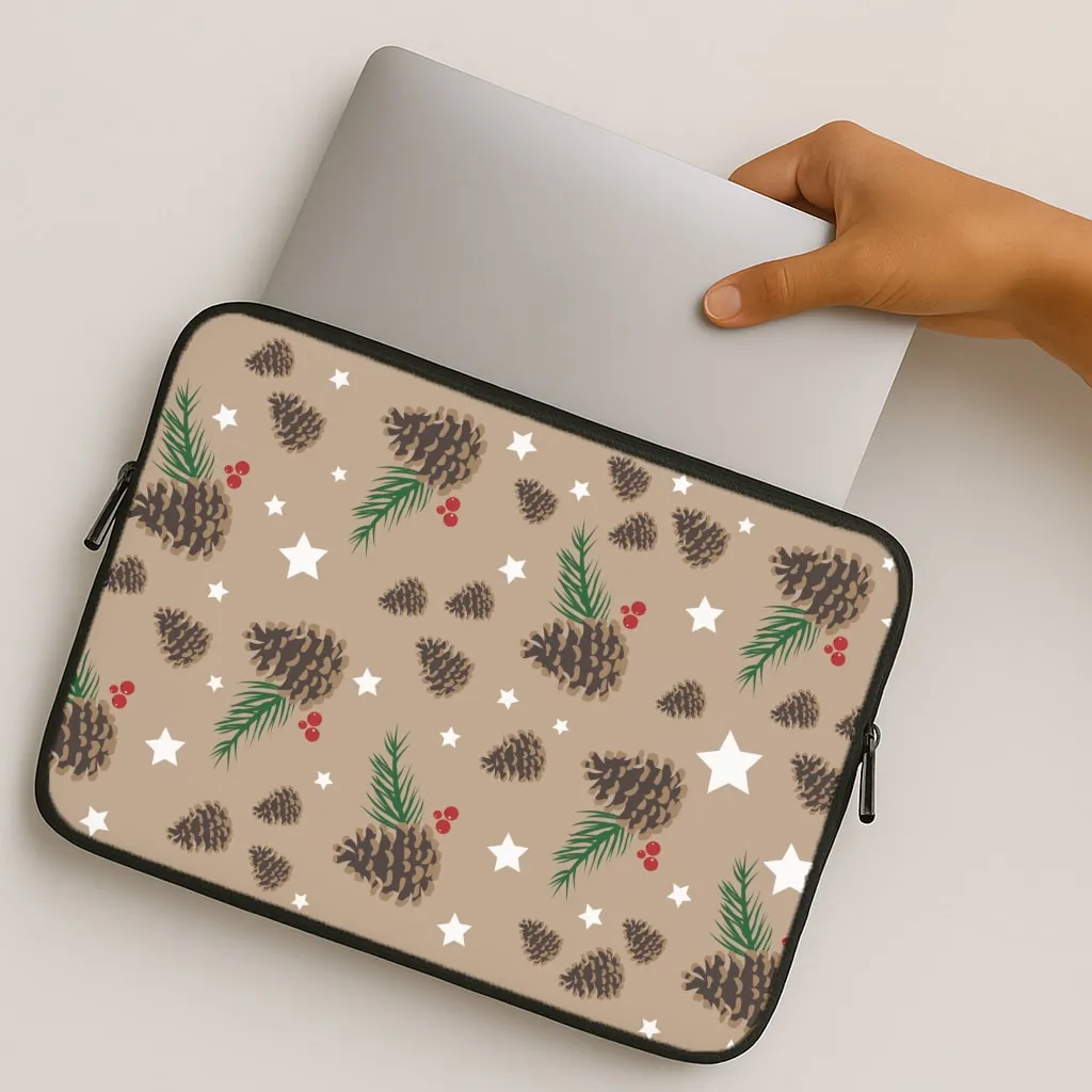 Clean Texture Protective Frame Acorn - Christmas Patterns Laptop Sleeve