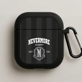 Addams Academy Gray AirPods Case soft silicone travel shell Compact Daily Storage