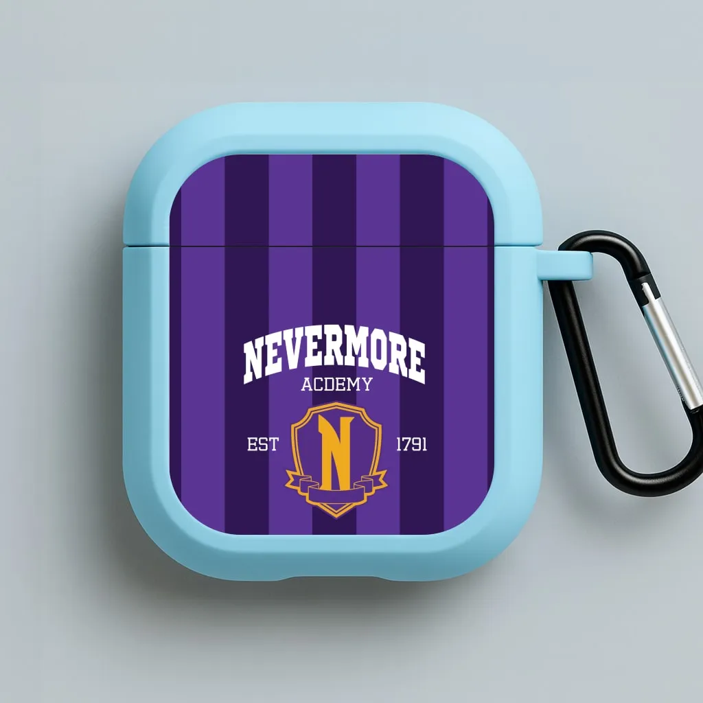 Addams Academy Purple AirPods Case flexible drop proof shell