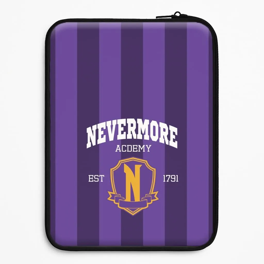 Colorful Finish Addams Academy Purple Laptop Sleeve