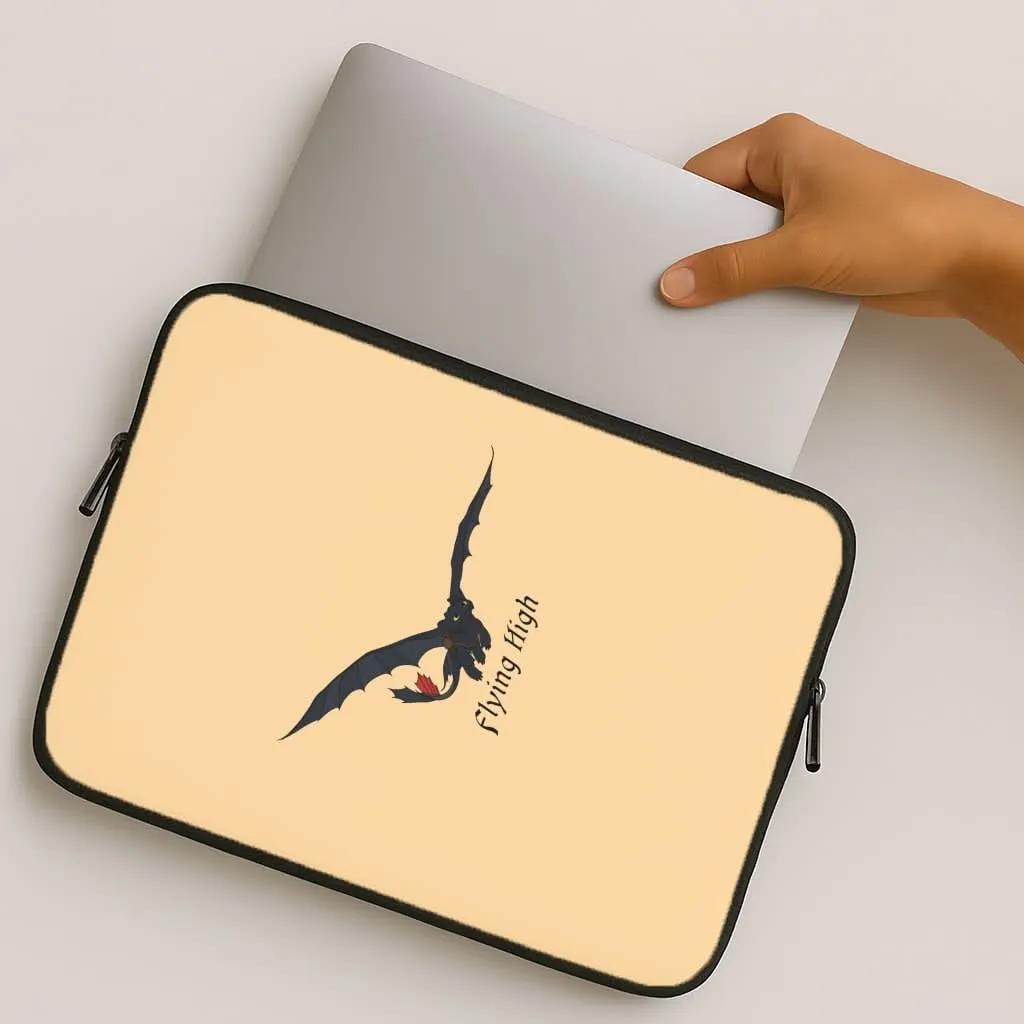 Car Accessory Light Design Dragon Flying High Laptop Sleeve