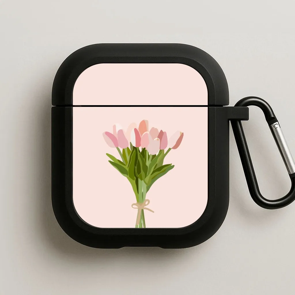 Spring Tulips AirPods Case luxury handmade silicone airpods case