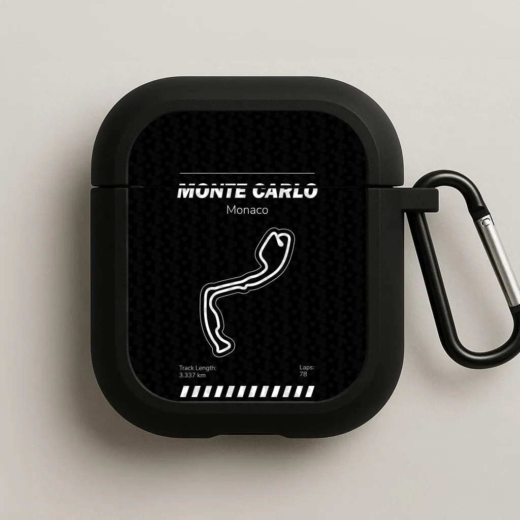 Modern Portable Holder Monte Carlo Circuit AirPods Case