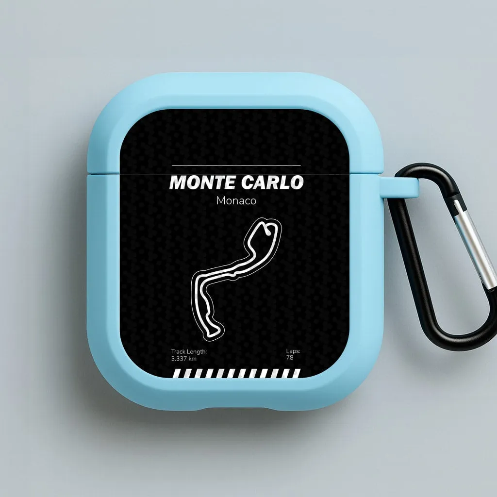 Monte Carlo Circuit AirPods Case compact silicone carrier