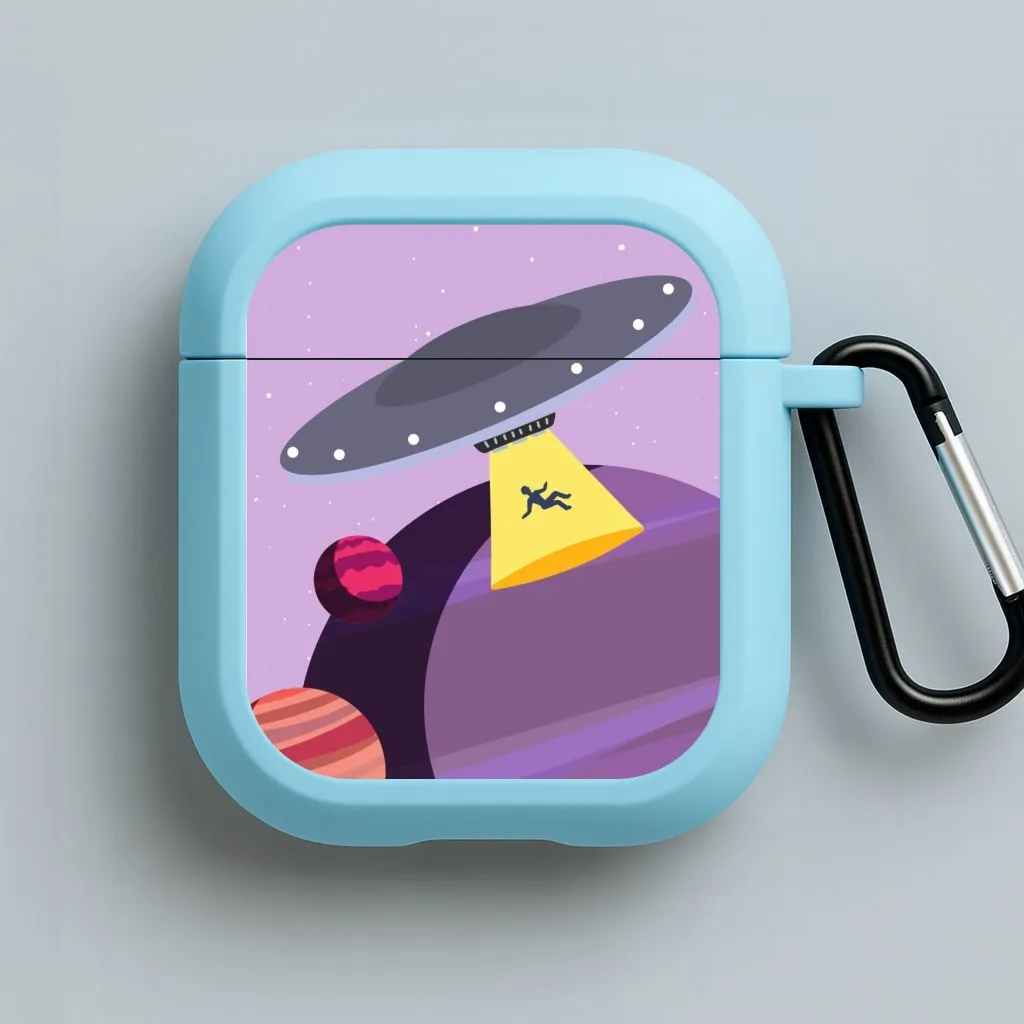 fashion minimalist airpods case anti scratch airpods case Alien Invasion - Space AirPods Case