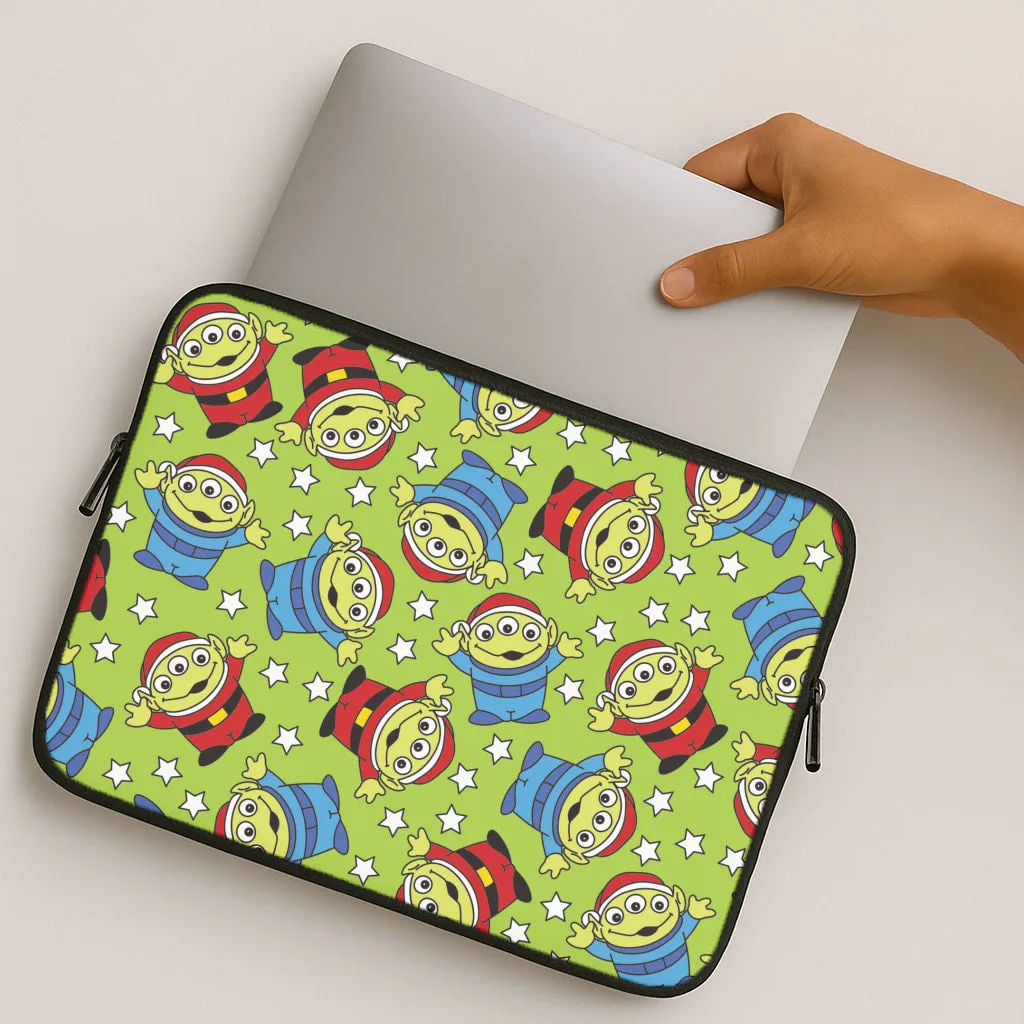 Alien Patterns Laptop Sleeve Clear Back