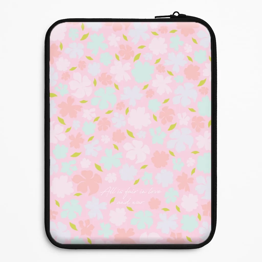 All Is Fair In Love And War Laptop Sleeve custom design Marble Texture