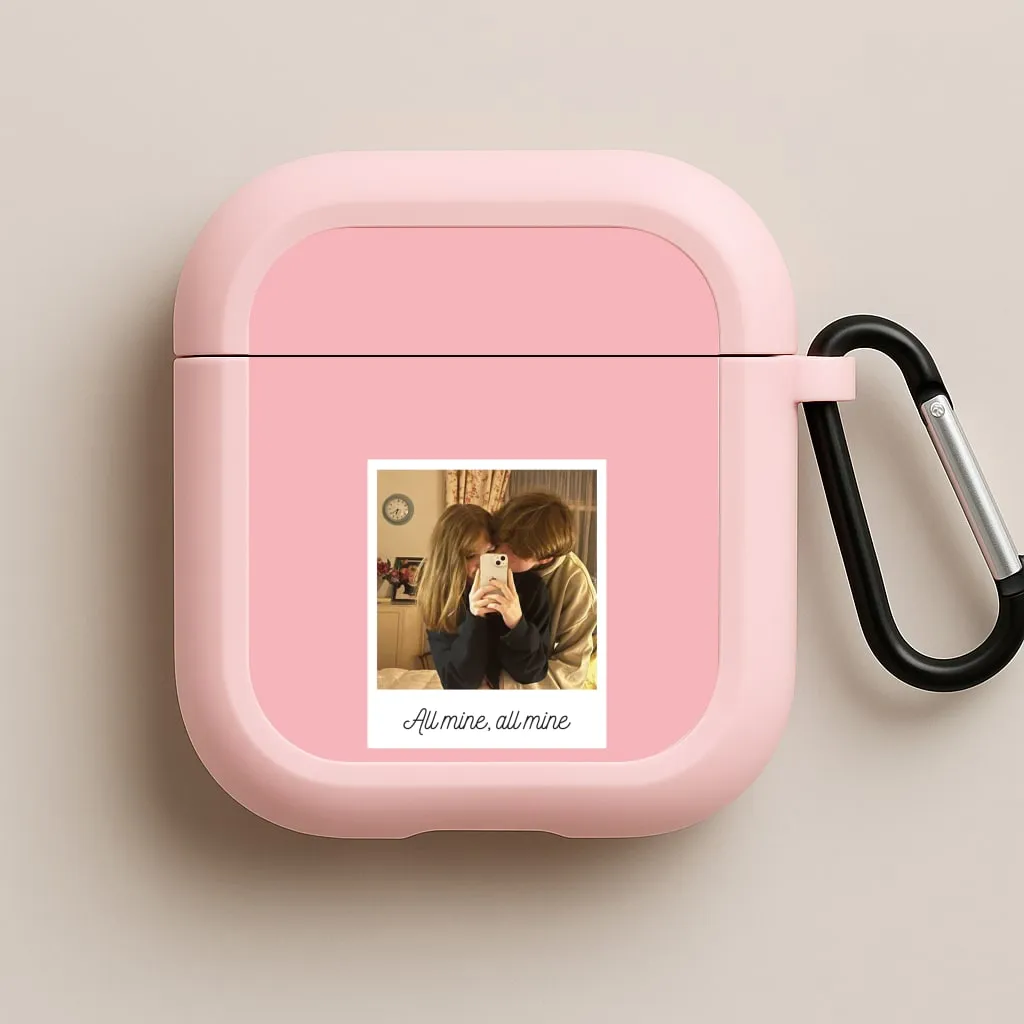 All Mine, All Mine - Personalised Couples AirPods Case Minimalist Carry Bag