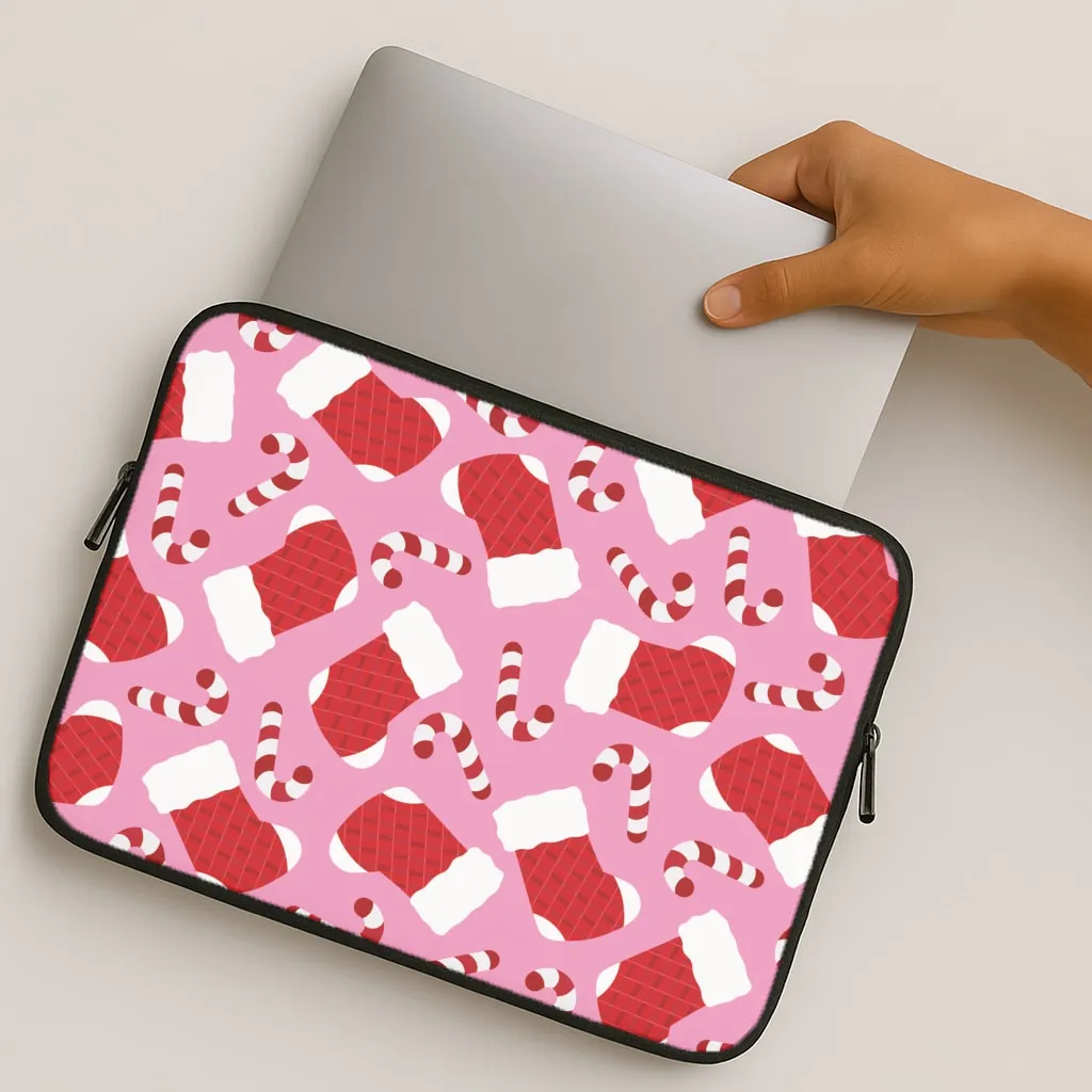 Elegant Pattern Flexible frame Pink Stocking Pattern Laptop Sleeve