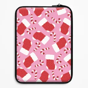 Pink Stocking Pattern Laptop Sleeve Comfort Style Modern Grip