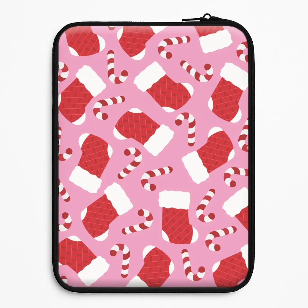 Pink Stocking Pattern Laptop Sleeve Comfort Style Modern Grip