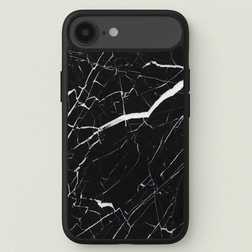Black & White Marble Pattern Phone Case Classic Touch