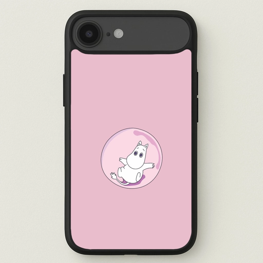 Sleek Feel Tough Exterior Moomin In A Pink Bubble Phone Case