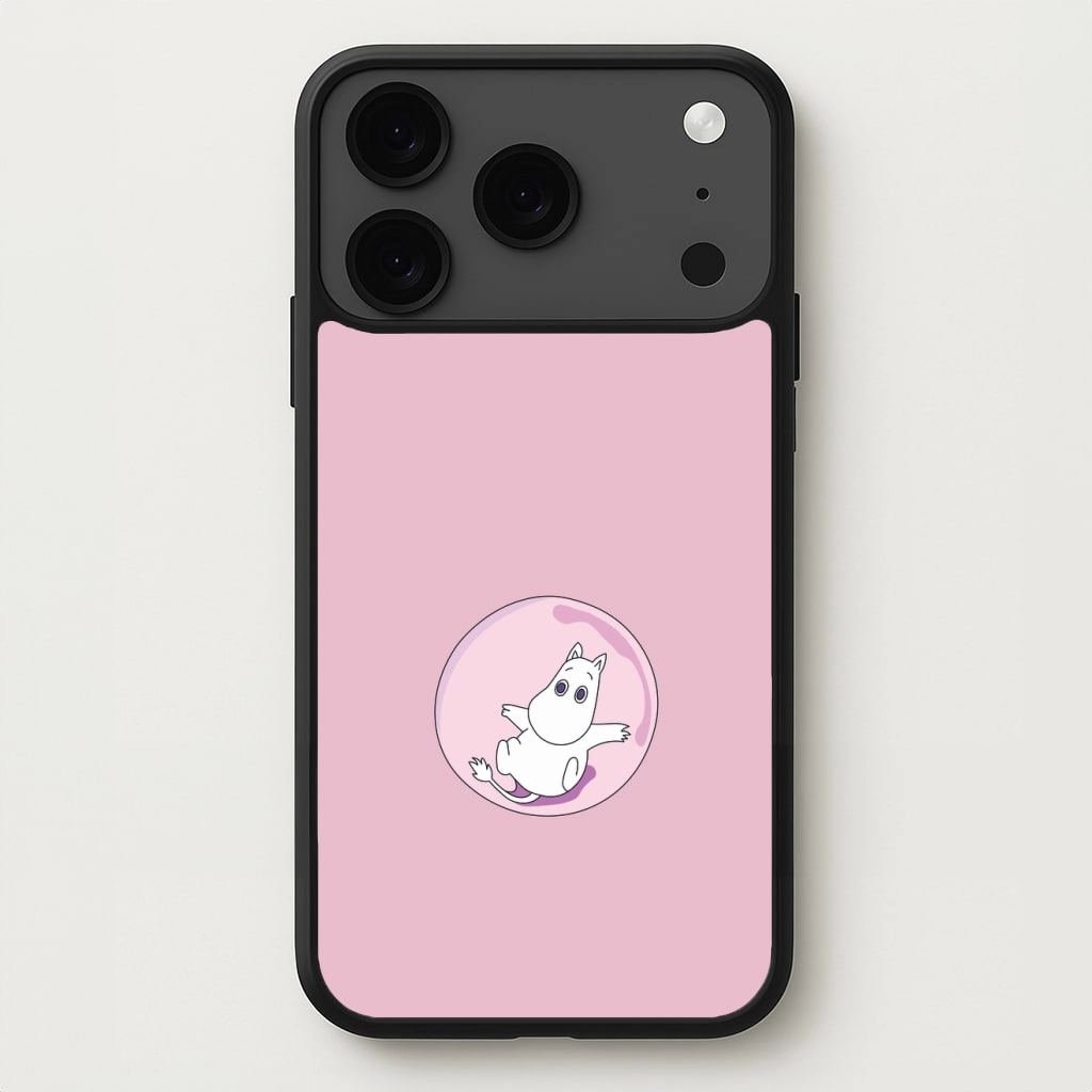 Vibrant Colors Moomin In A Pink Bubble Phone Case