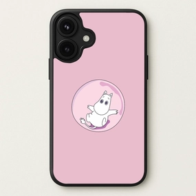 Moomin In A Pink Bubble Phone Case Modern Form Smooth Finish