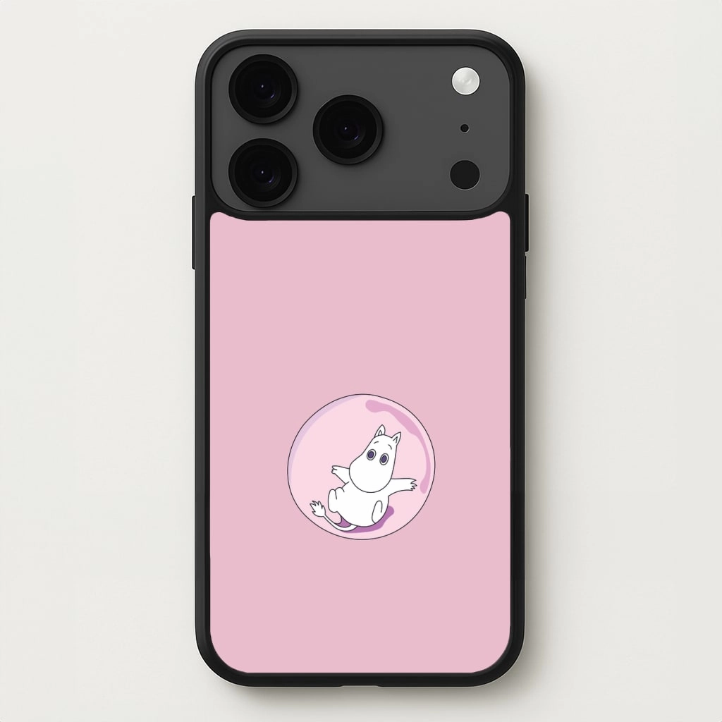 Moomin In A Pink Bubble Phone Case Wireless Compatible Color Finish