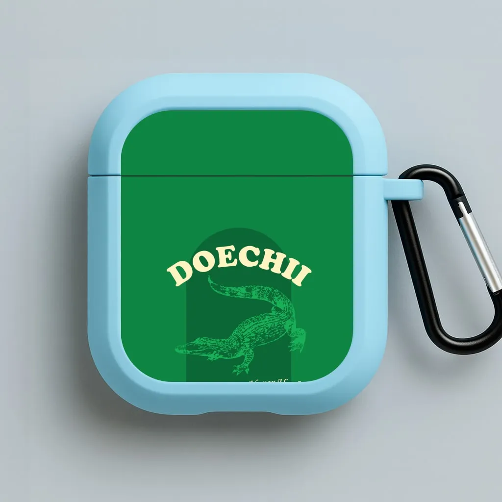 Alligator Bites Never Heal Collage AirPods Case Soft Smooth Texture lightweight handmade leather airpods case