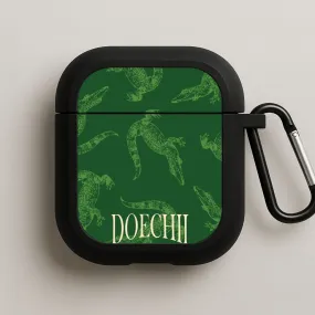 Alligator Pattern AirPods Case colorful silicone shell magnetic lock airpods shell