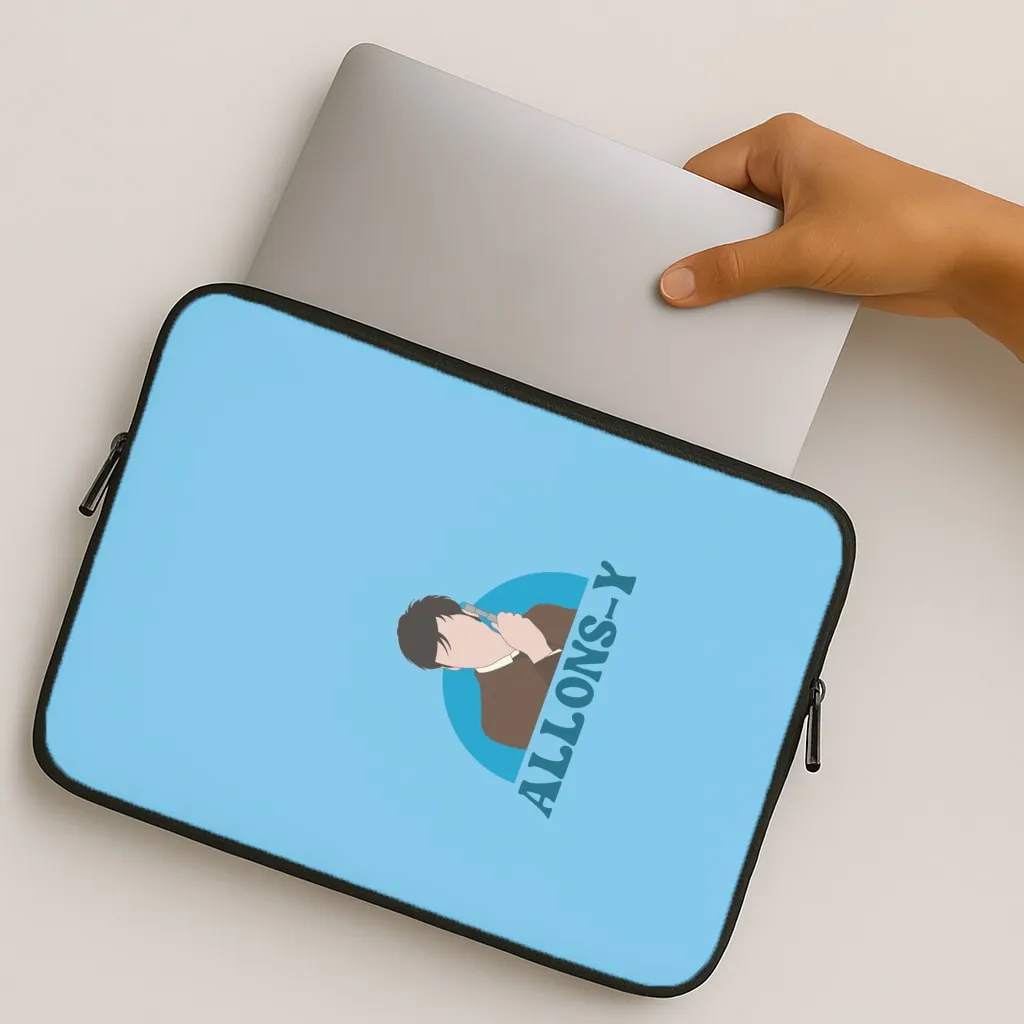 Allons-y Laptop Sleeve Refined Edge Glossy Texture