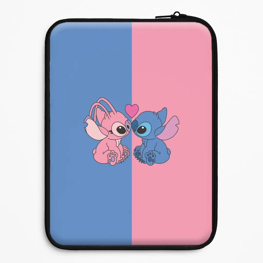 Angel And Blue Alien - Pink Alien Laptop Sleeve Everyday Protection