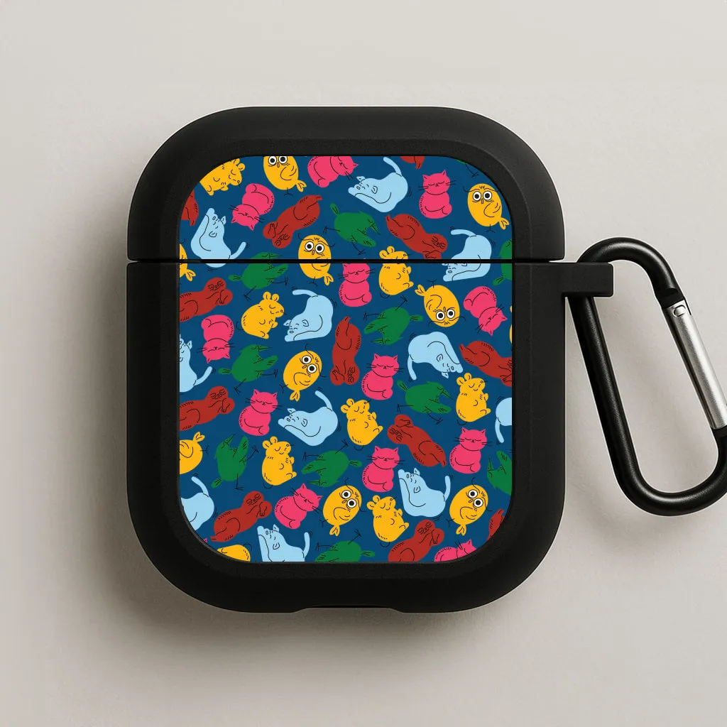 Animal Doodles - Chamberlain AirPods Case Portable Travel Bag