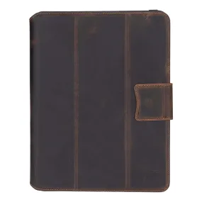 ergonomic tablet case Trigon Leather Folio Case - iPad Mini(A17 Pro-2024), Distressed Coffee