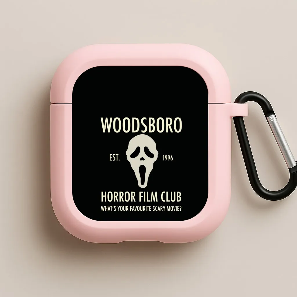 Woodsboro Horror Film Club - Scream AirPods Case Portable Gadget Storage