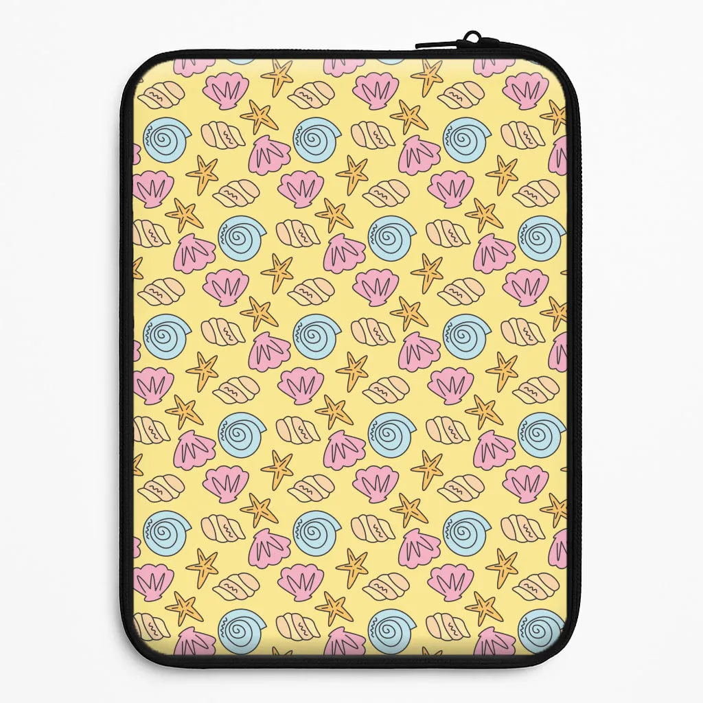 Matte Shield Recyclable Material Seashells Pattern 2 Laptop Sleeve