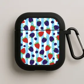 fashion soft neon silicone airpods case vivid matte airpods case Stripes And Berries AirPods Case