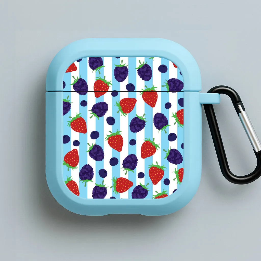 Stripes And Berries AirPods Case Soft Rubber Cover sleek commuter gradient airpods cover