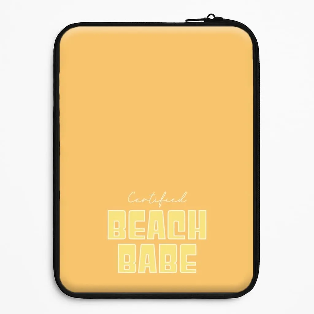 Certified Beach Babe Laptop Sleeve Stylish Finish Texture Classic Style