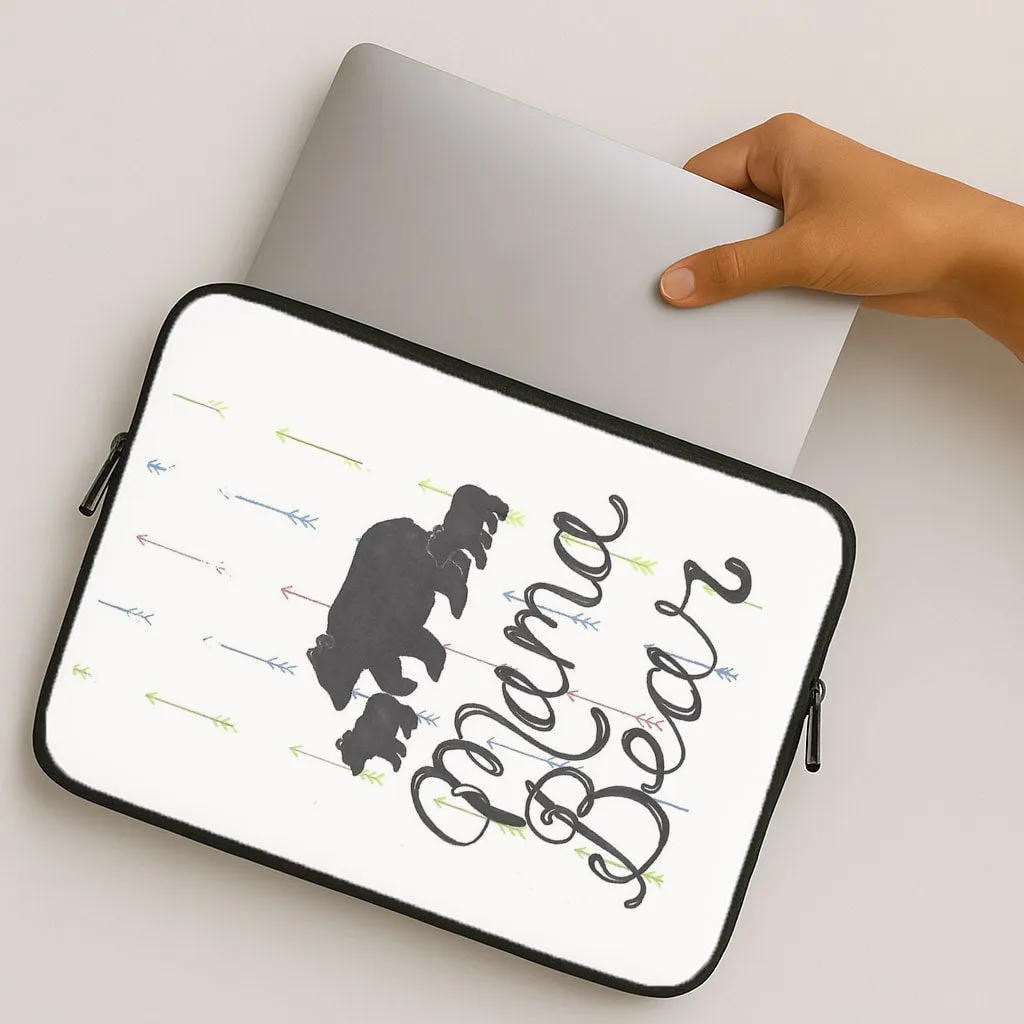Rugged Outline Portable Shield Mama Bear Laptop Sleeve