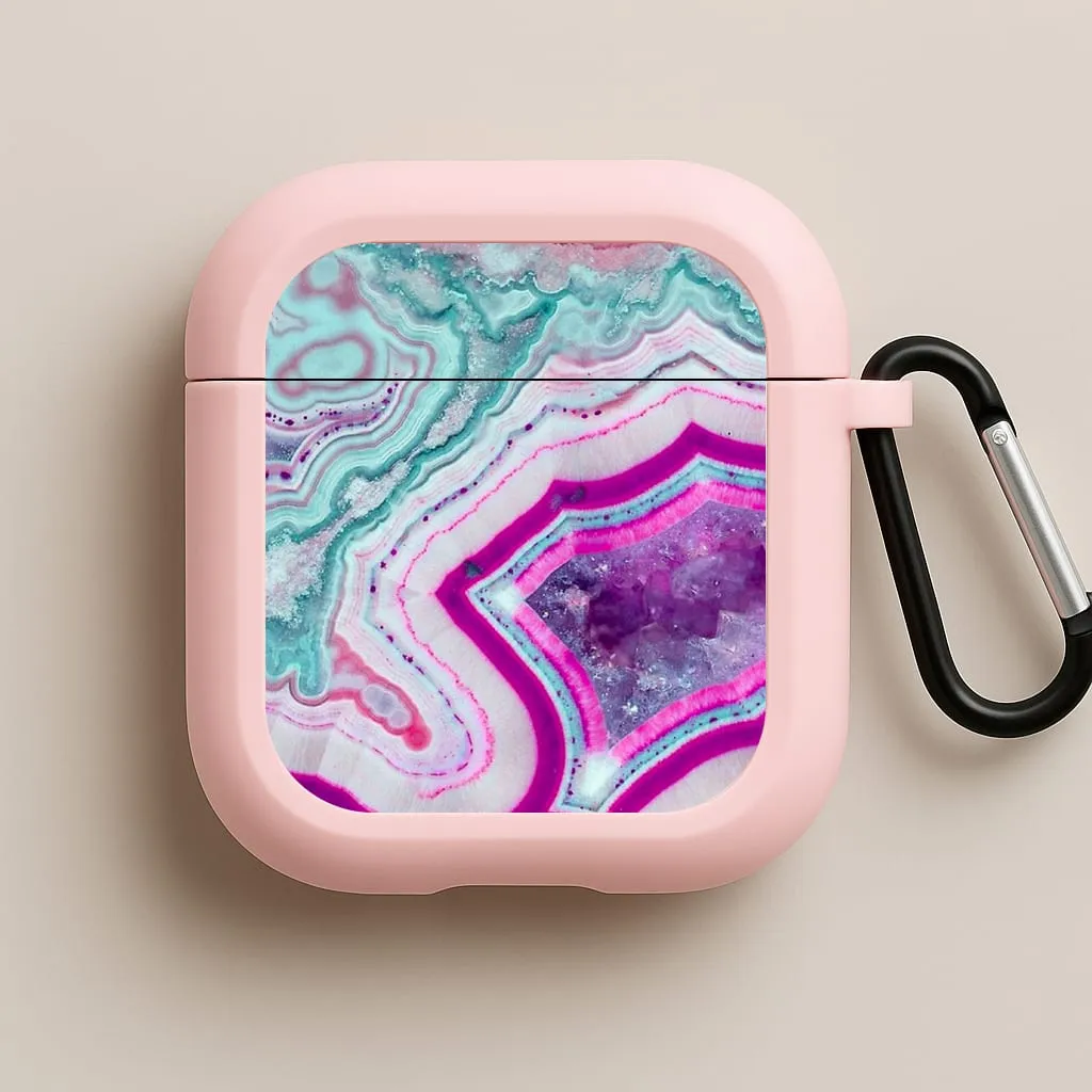 Handy Audio Storage Purple Geode Pattern AirPods Case