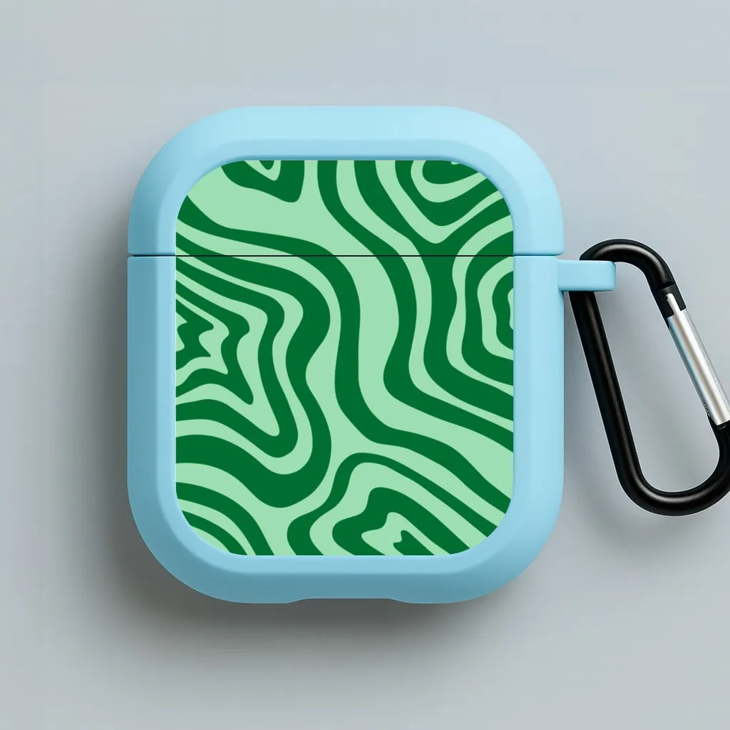 everyday business companion Trendy Daily Case Green Abstract Halloween  AirPods Case