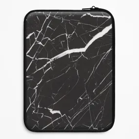 Black & White Marble Pattern Laptop Sleeve Light Touch Matte Texture Finish