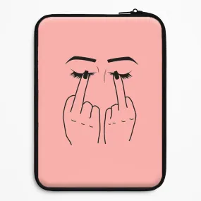 Middle Finger Eyes Laptop Sleeve Scratch Resistant