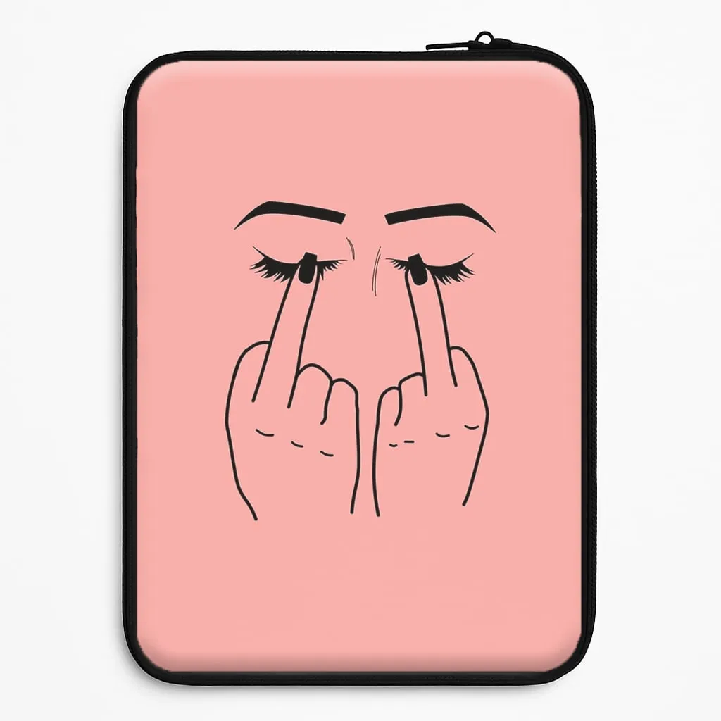 Middle Finger Eyes Laptop Sleeve Scratch Resistant